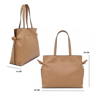 Bolso clutch de hombro grande en piel 40x30x14 cm