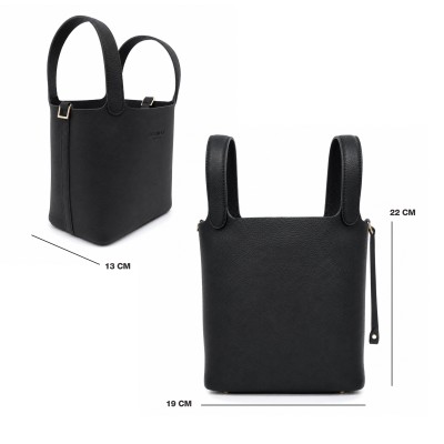 Bolso cesta de mano con candado y llave 22x19x13 cm