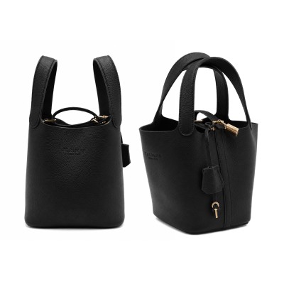 Bolso cesta de mano con candado y llave 22x19x13 cm