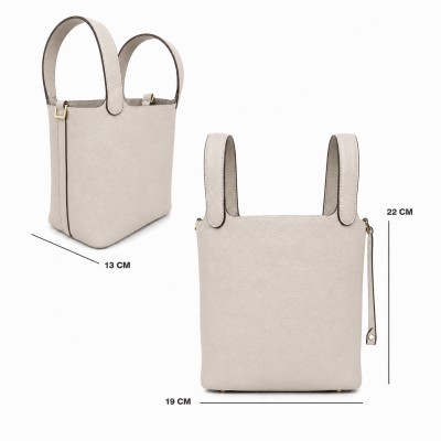 Bolso cesta de mano con candado y llave 22x19x13 cm