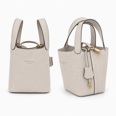 Bolso cesta de mano con candado y llave 22x19x13 cm