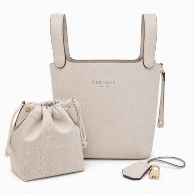 Bolso cesta de mano con candado y llave 22x19x13 cm