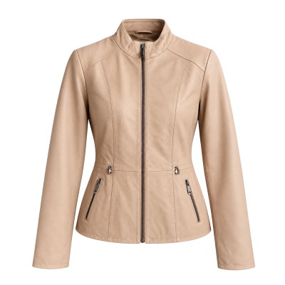 Chaqueta de piel con...