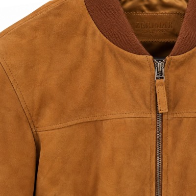 Bomber para hombre en piel de ante JEREZ