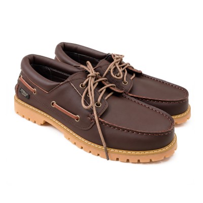 Nauticos de piel con cordones modelo KANCHEN