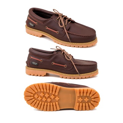 Nauticos de piel con cordones modelo KANCHEN