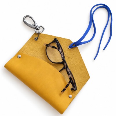 Charm para Bolso - Funda de Gafas de Piel 17x7 cm CAPRI