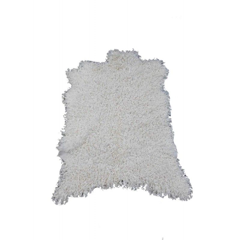 Goat Area Rug Angora, 39x29, Natural Area Rug, Area Rug Living Room