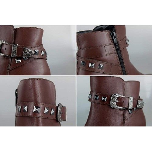 Botines estilo cowboy de piel con hebilla en el tobillo Zerimar - 1