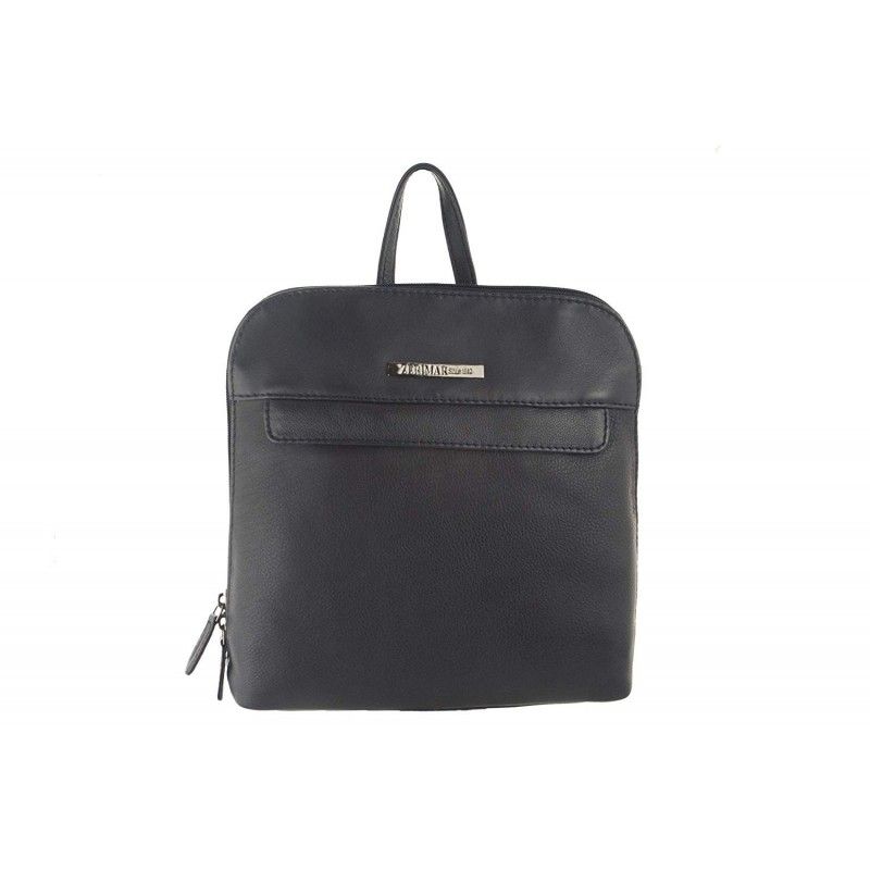 Mochila de piel natural de mujer estilo casual  25x24x6 cm Zerimar - 5