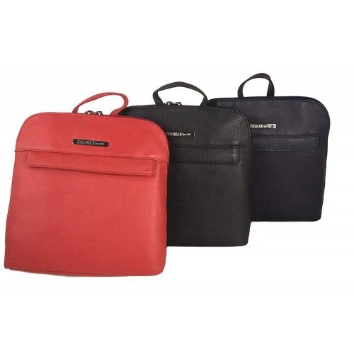 Mochila de piel natural de mujer estilo casual  25x24x6 cm Zerimar - 1