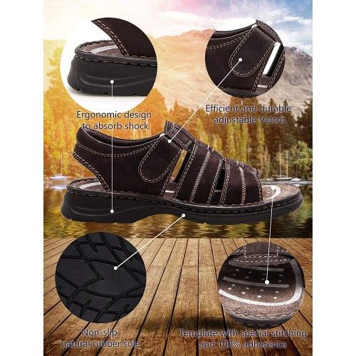 Sandalias de piel de trekking o senderismo Zerimar - 4