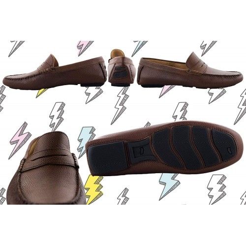 Mocasines de piel para hombre con antifaz Zerimar - 1