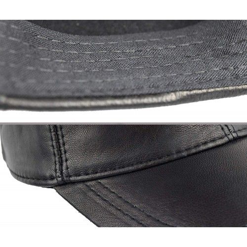 Gorra de beisbol de cuero con cierre ajustable