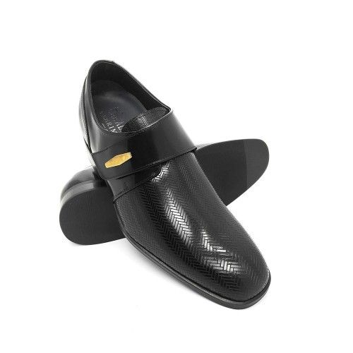 Zapatos con alzas de hombre con estampado espiga fabricados en España Zerimar - 1