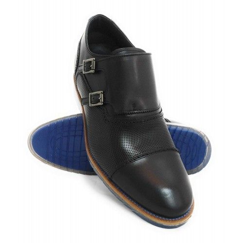 Zapatos con alzas para hombre con doble hebilla fabricados en España Zerimar - 4