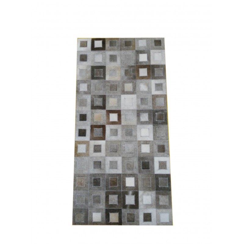 Cowhide Area Rug Patchwork, 59x117 in, Area Rugs Living Room