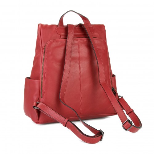 Mochila de piel natural con cierre trasero antirrobo Zerimar - 15