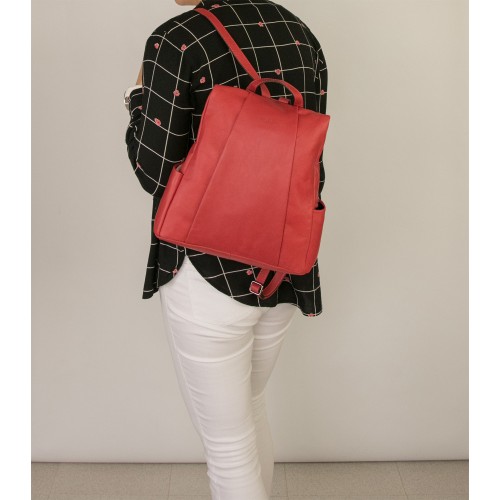 Mochila de piel natural con cierre trasero antirrobo Zerimar - 15