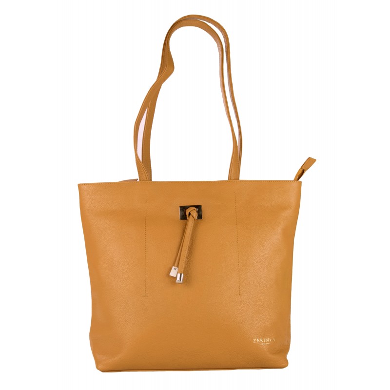 Bolso de piel natural Premium de mujer estilo casual 10x30x40 cm Zerimar - 1