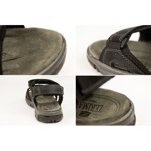 Sandalias de piel STONE con cierre de velcro Zerimar - 3