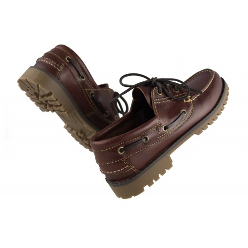 Zapatos náuticos de piel de invierno para hombre