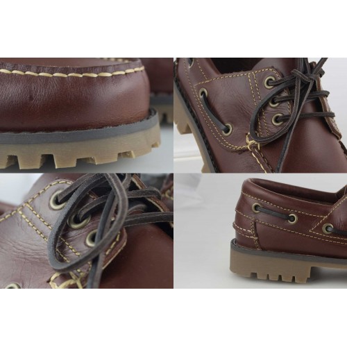 Zapatos náuticos de piel de invierno para hombre
