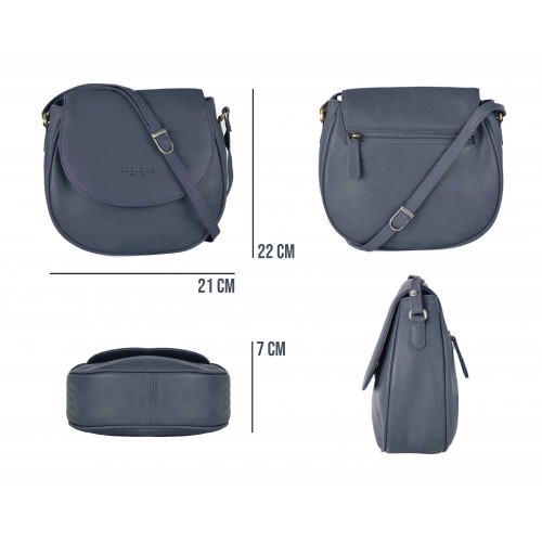 Bolso de bandolera con solapa de clip POWDER